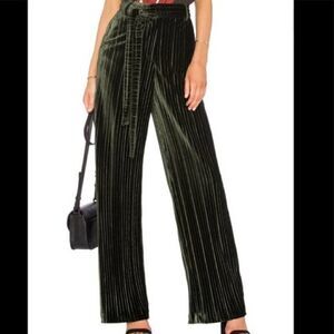 Line + Dot Velvet Pleated Pants Sz L
